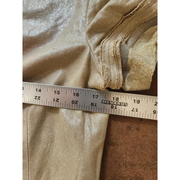 2B.Rych Dress Size 4 Metallic Gold Sparkle Edgy Zipper Pockets Linen Rocker - Picture 12 of 16